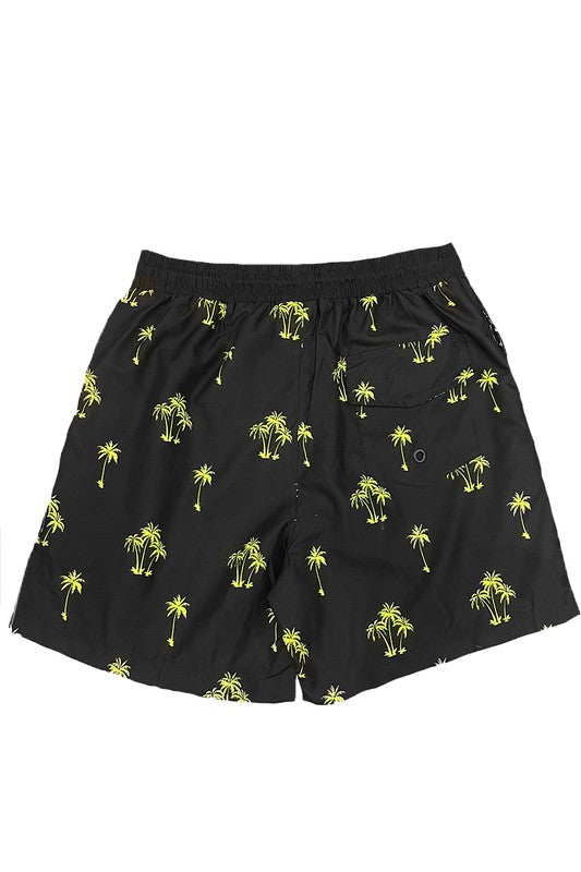 Palm Tree Print Swim Shorts